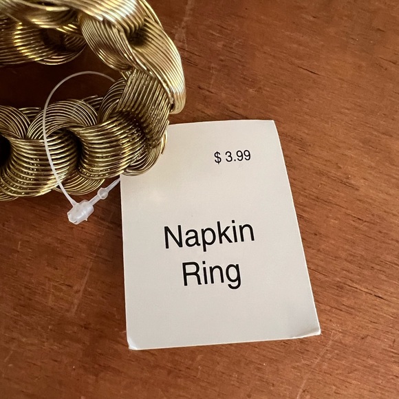 Gold Braided Napkin Rings - Set of 4 - Picture 2 of 8